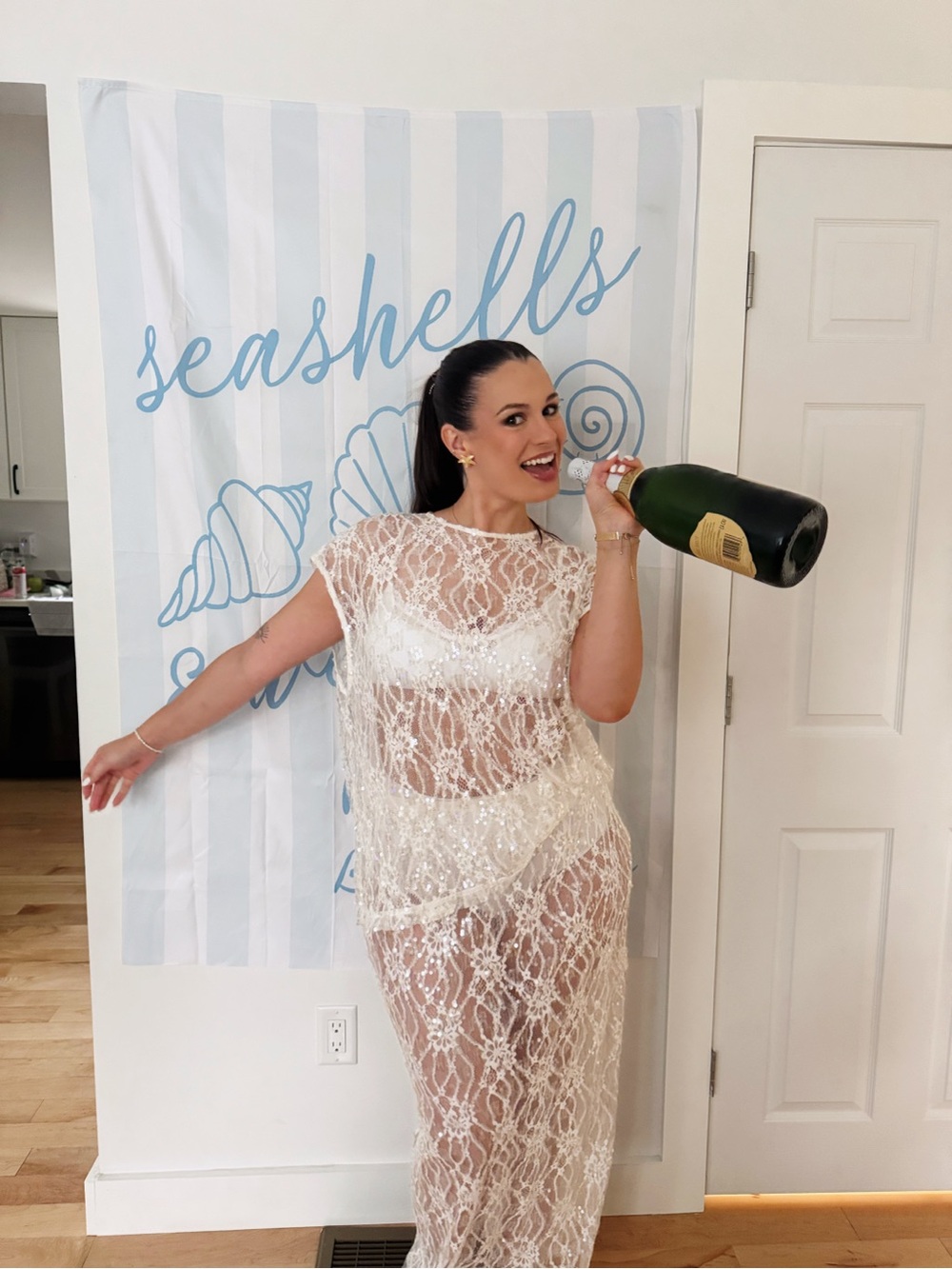 VRG GRL Devyn Sequin Set in White